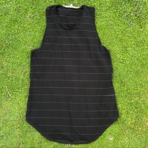 Rachel Roy Black Sleeveless sheer Tank Blouse Sz L